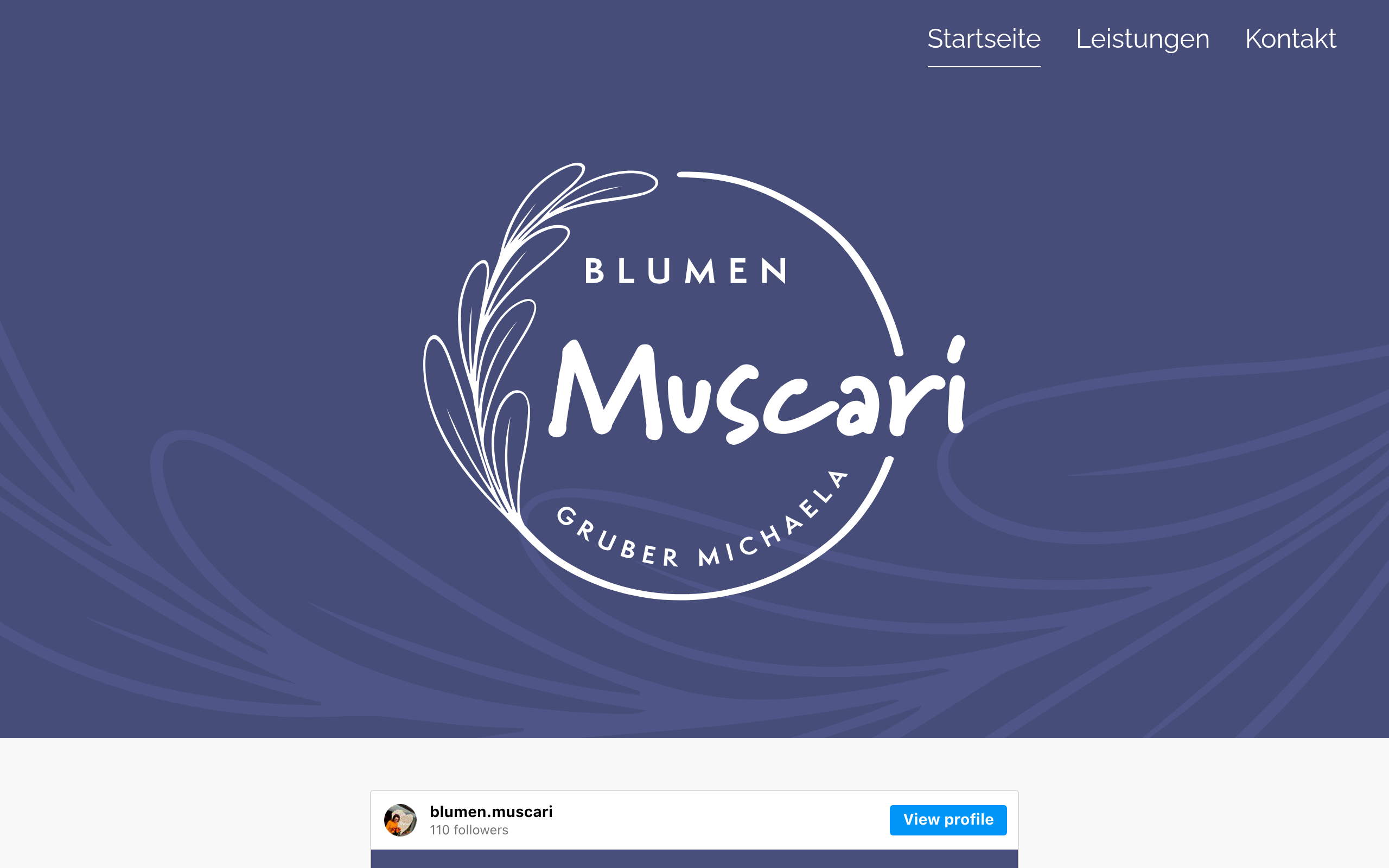 Blumen Muscari Website Preview